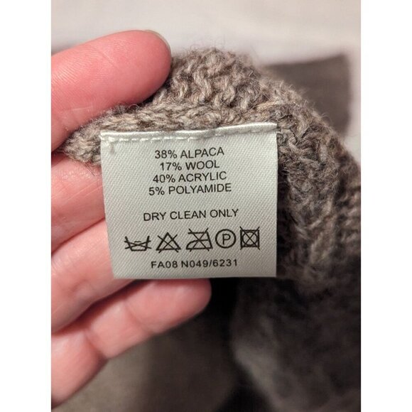 Fenn Wright Manson Women's Size 14 Brown/Beige 3/4 Sleeve Open Front Cardigan - Picture 7 of 11